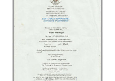 Certificate Welder